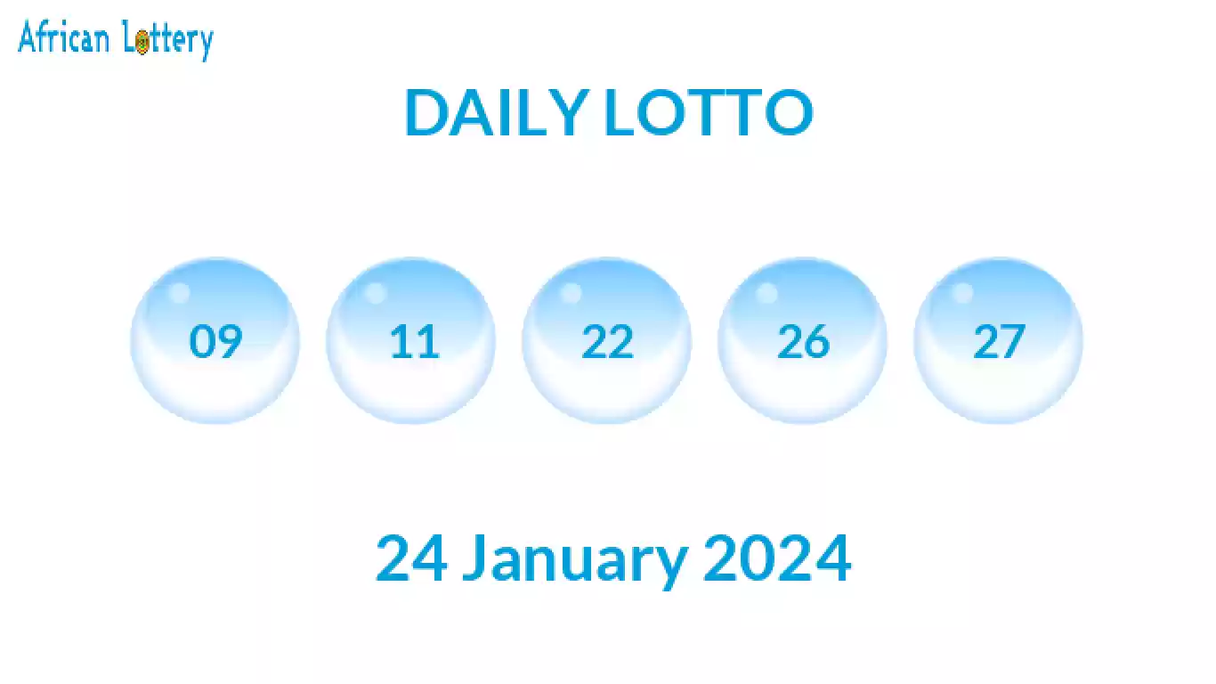 Daily Lotto results 24 January 2024 (Wednesday 24.01.2024)