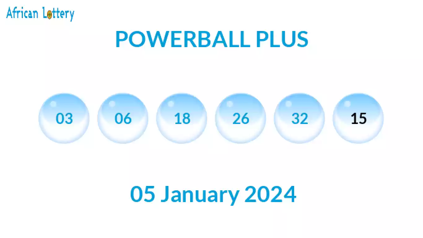 Powerball PLUS (South African) results and prizes payouts Friday 5