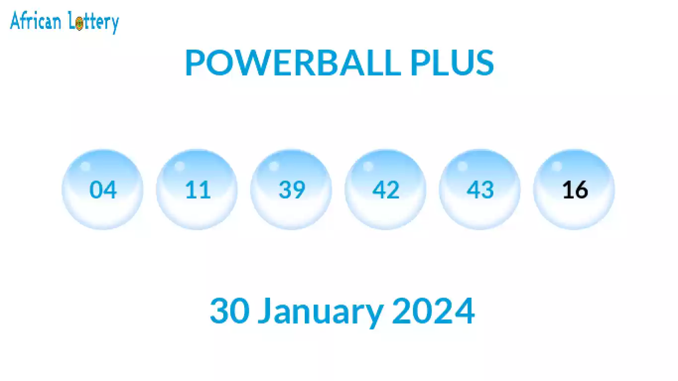 Powerball PLUS (South African) results and prizes payouts Tuesday 30