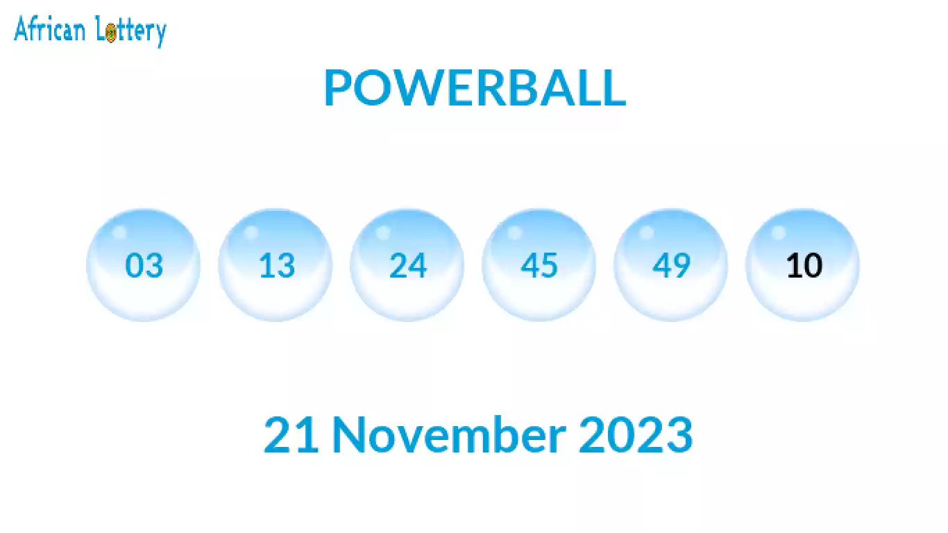 Powerball results, Prizes for 21 November 2023 (Tuesday 21.11.2023)