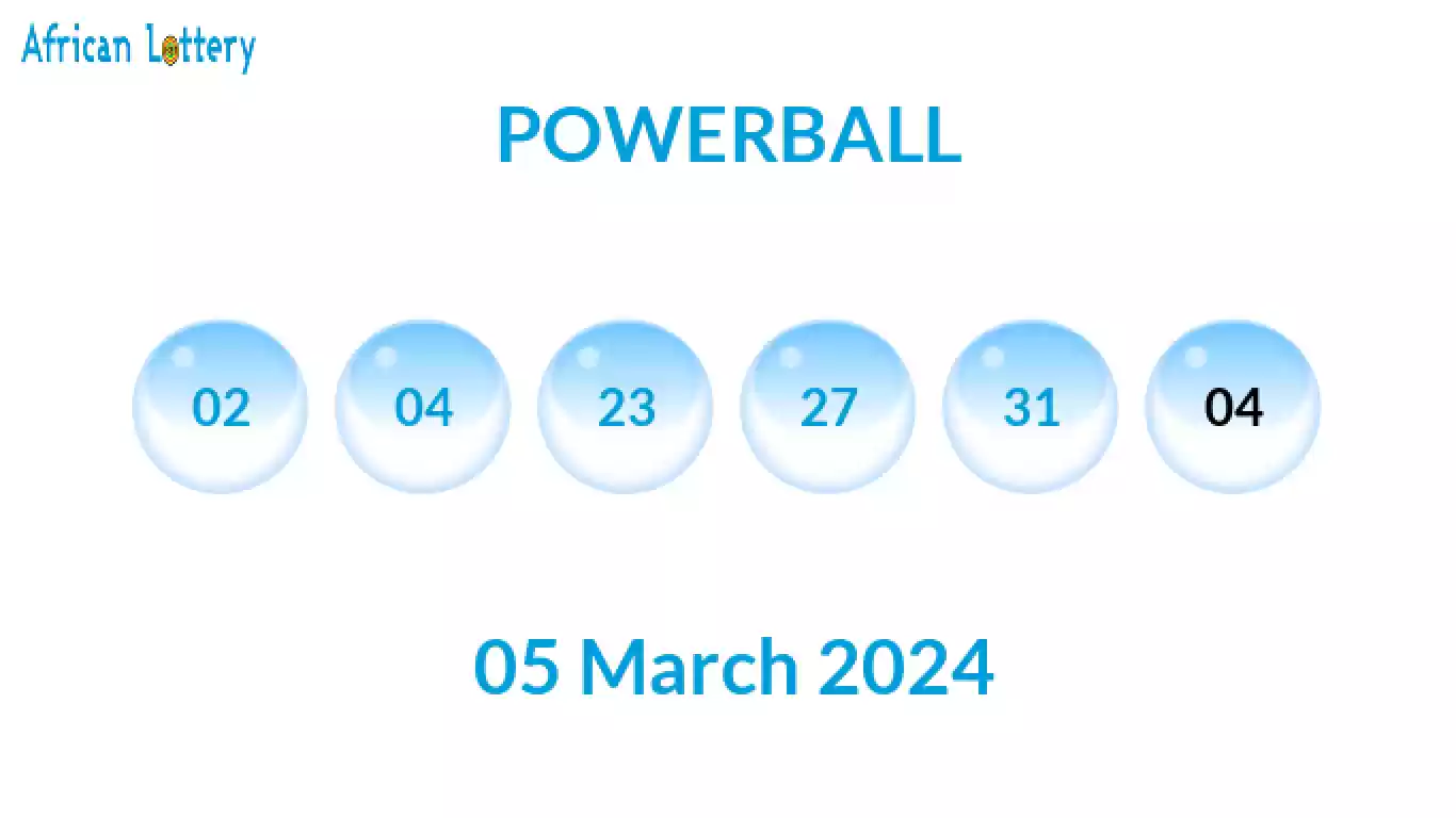 Powerball results, Prizes for 5 March 2024 (Tuesday 05.03.2024)