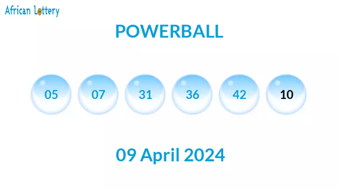 Powerball results, Prizes for 9 April 2024 (Tuesday 09.04.2024)