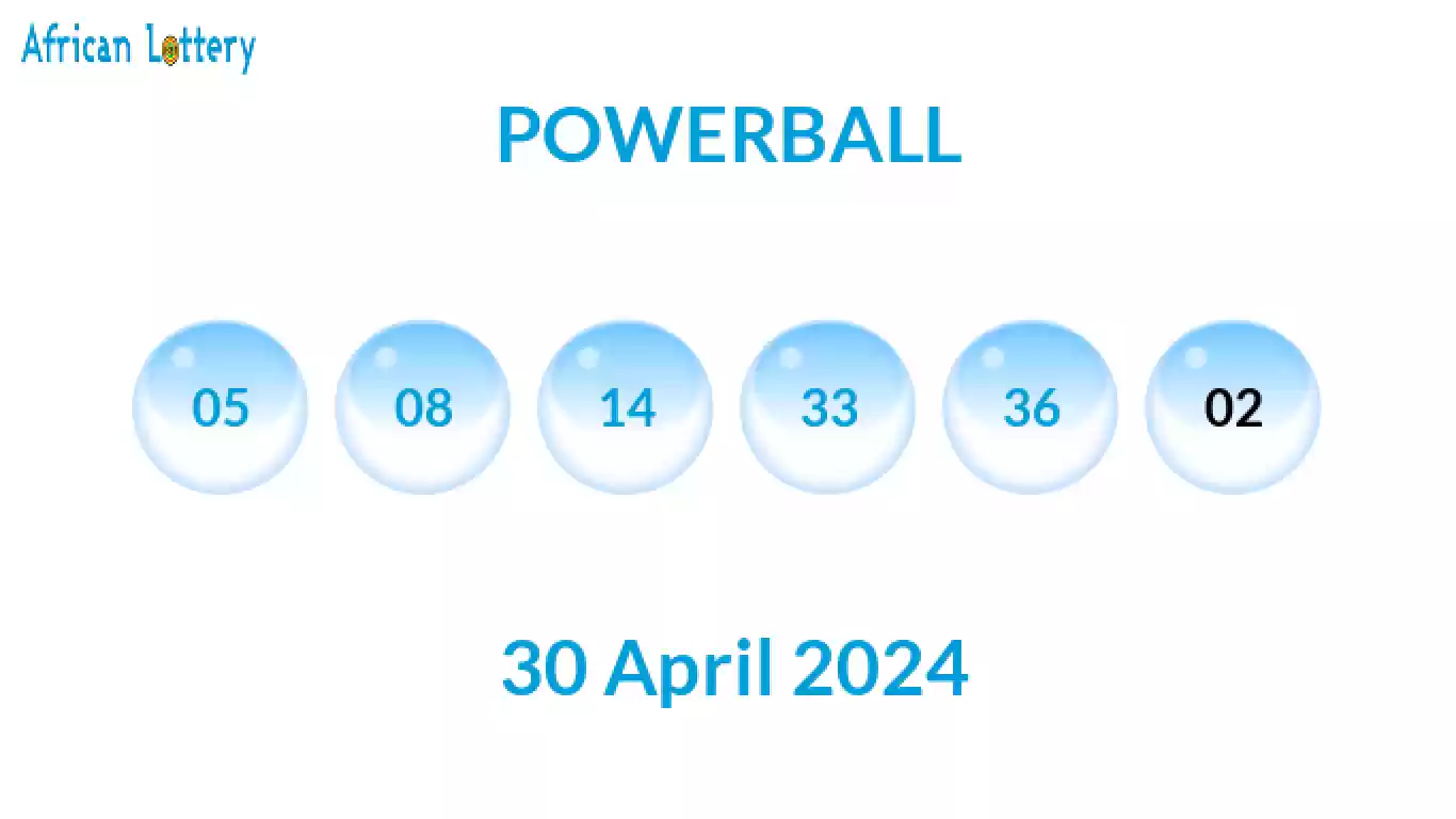 Powerball results, Prizes for 30 April 2024 (Tuesday 30.04.2024)